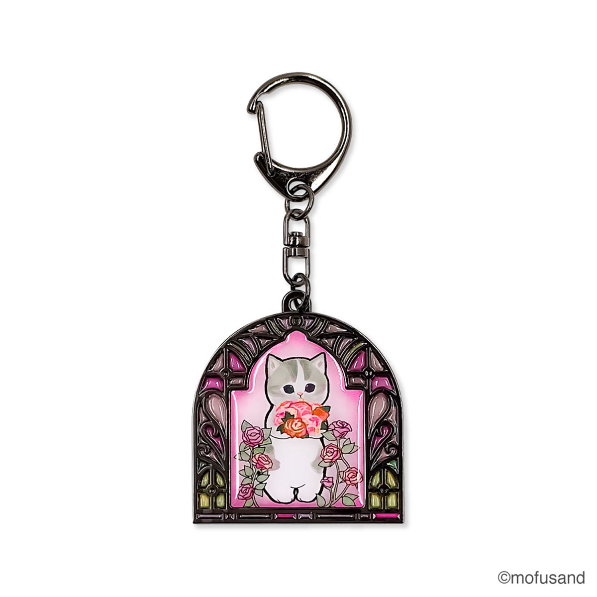 [PINK] "Mofusand Stained Glass" Keychain