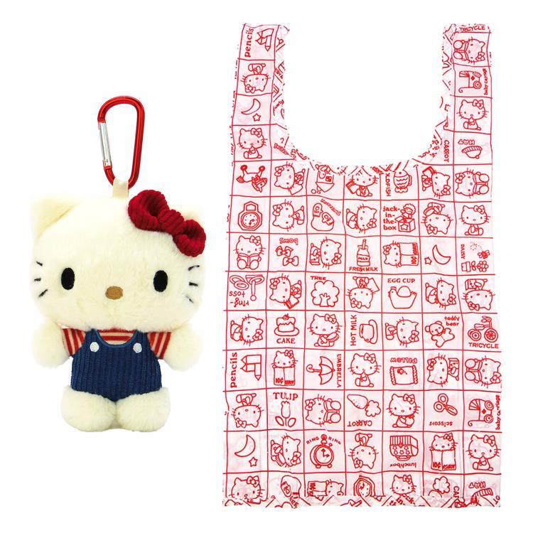 "Hello Kitty Classic Retro" Plush Keychain and Eco Tote