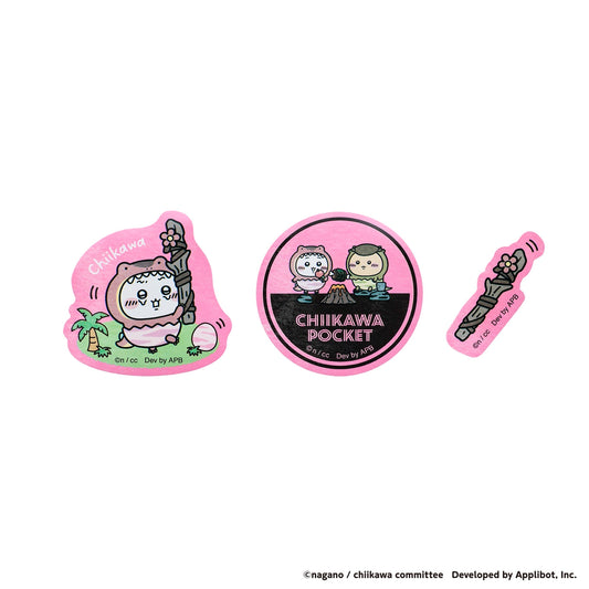 [CHIIKAWA] LIMITED "Chiikawa Pocket POP UP STORE Dinosaur" Sticker Set