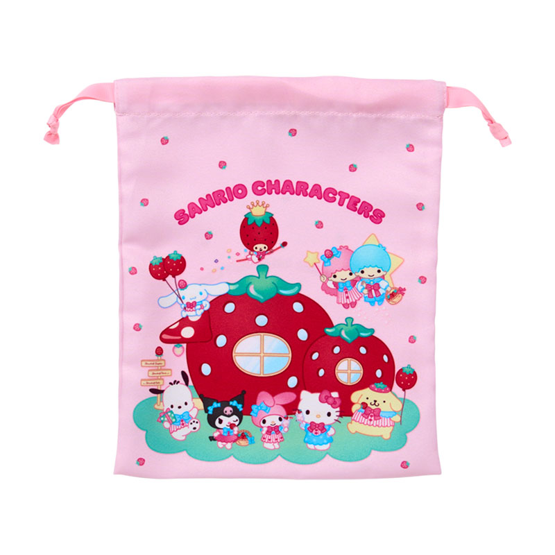 "Sanrio Become Strawberry King" Drawstring Bag