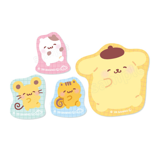"Pompompurin Cute and Plump" Sticker Set