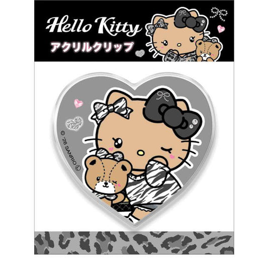 [HEART] "Hello Kitty Gyarumi Black" Acrylic Clip