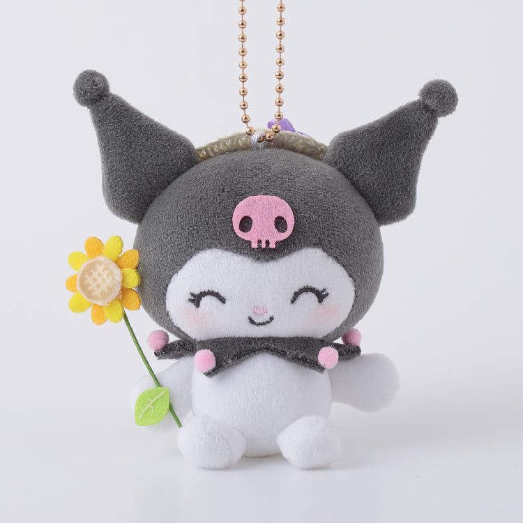 [KUROMI] "Sanrio Pokapoka Sunflower" Plush Keychain