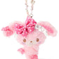 [BONBON RIBBON] "GRL x Sanrio Head Dress Curly Fur Face" Plush Keychain