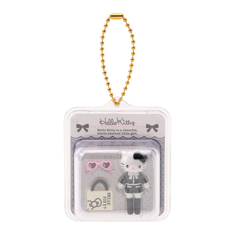 [HELLO KITTY / STYLE UP BLACK] "Sanrio Miniature Toy Package" Keychain