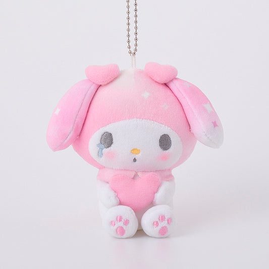 [MILKY PINK TEARS] "My Melody Girly Pop Heart Munyugurumi" Plush Keychain