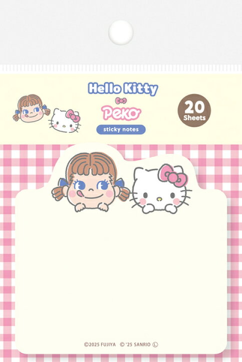 [PINK / CHECKERED] "PEKO x Sanrio" Sticky Notes