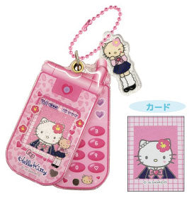 [HELLO KITTY] "Sanrio Style Up" Slide Flip Phone Keychain