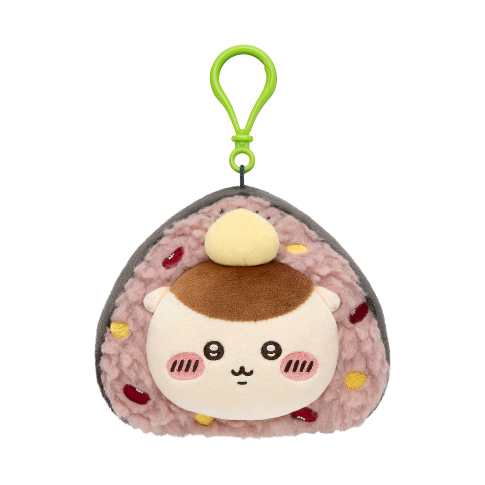 [KURIMANJU] "Chiikawa Mogumogu Honpo Onigiri" Plush Keychain