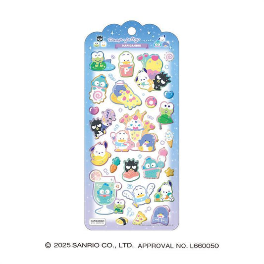 "Sanrio Hapidanbui Drop Jelly" Sticker Sheet