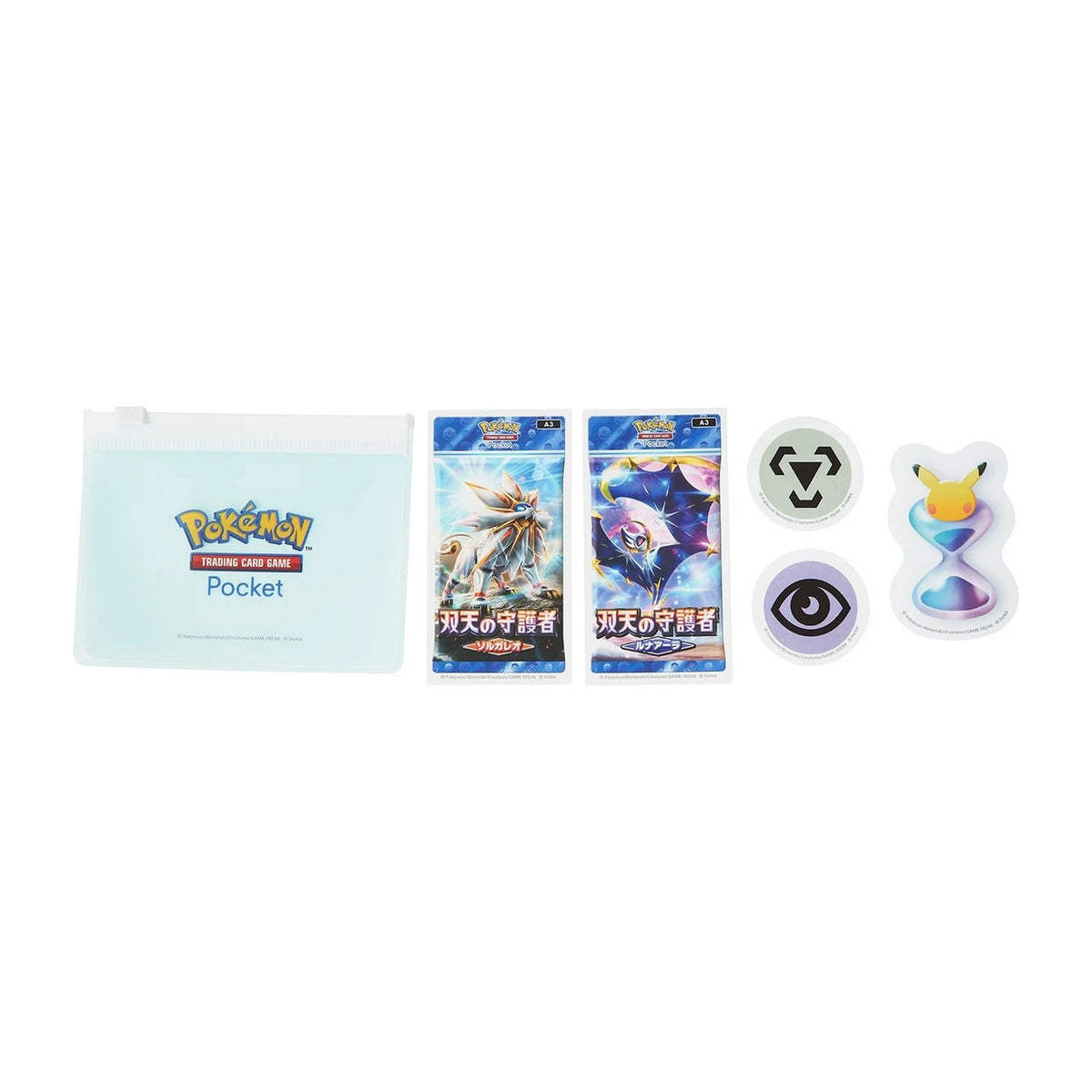 [CELESTIAL GUARDIANS] "Pokemon Pocket Expansion Pack" Stickers in Pouch