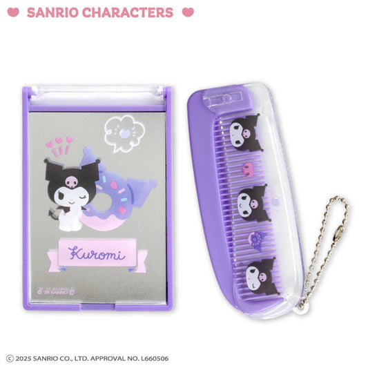 [KUROMI] "Sanrio Simple Kawaii" Mirror & Comb