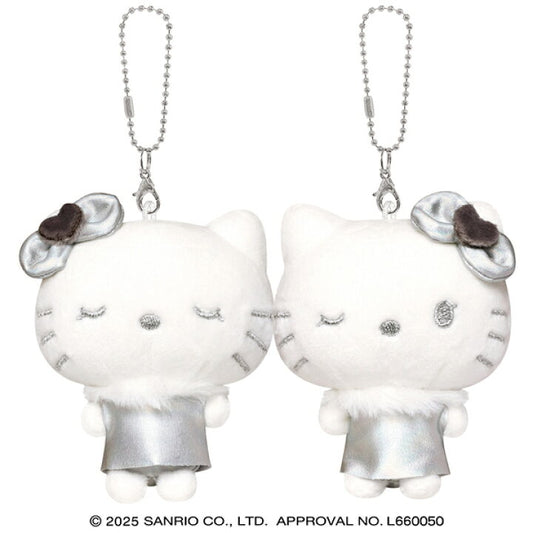 [HELLO KITTY MIMMY / BLACK] "Sanrio Silver Nikonui" Plush Keychain