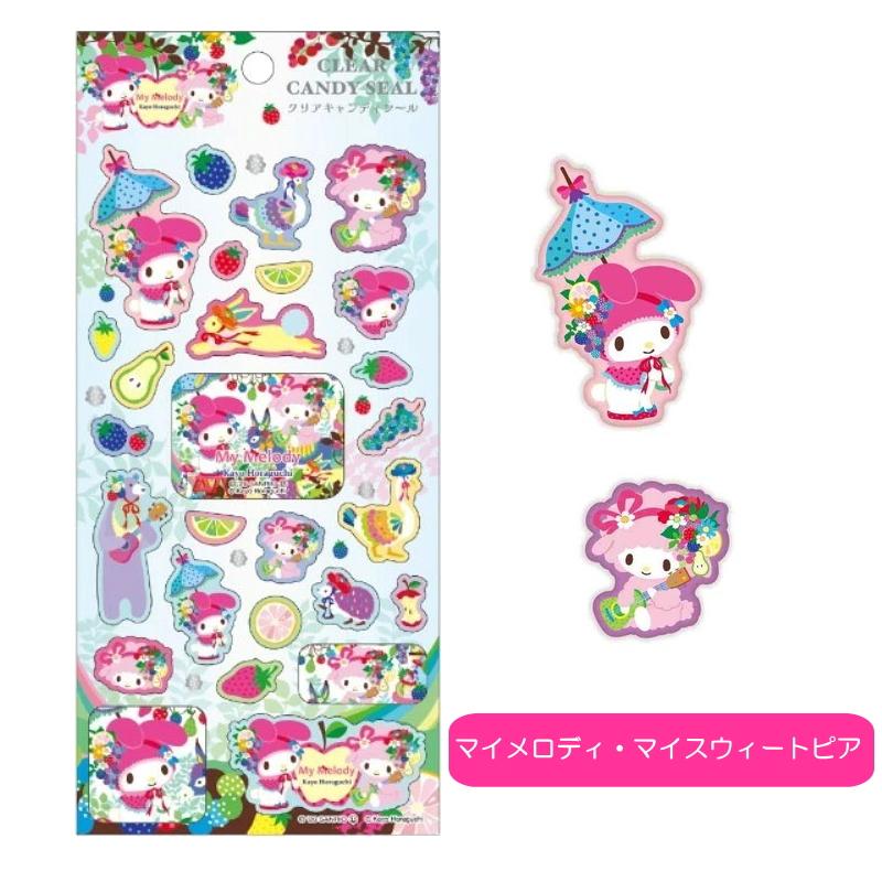 [MY MELODY / MY SWEET PIANO] "Sanrio x Kayo Horaguchi" Clear Candy Sticker Sheet