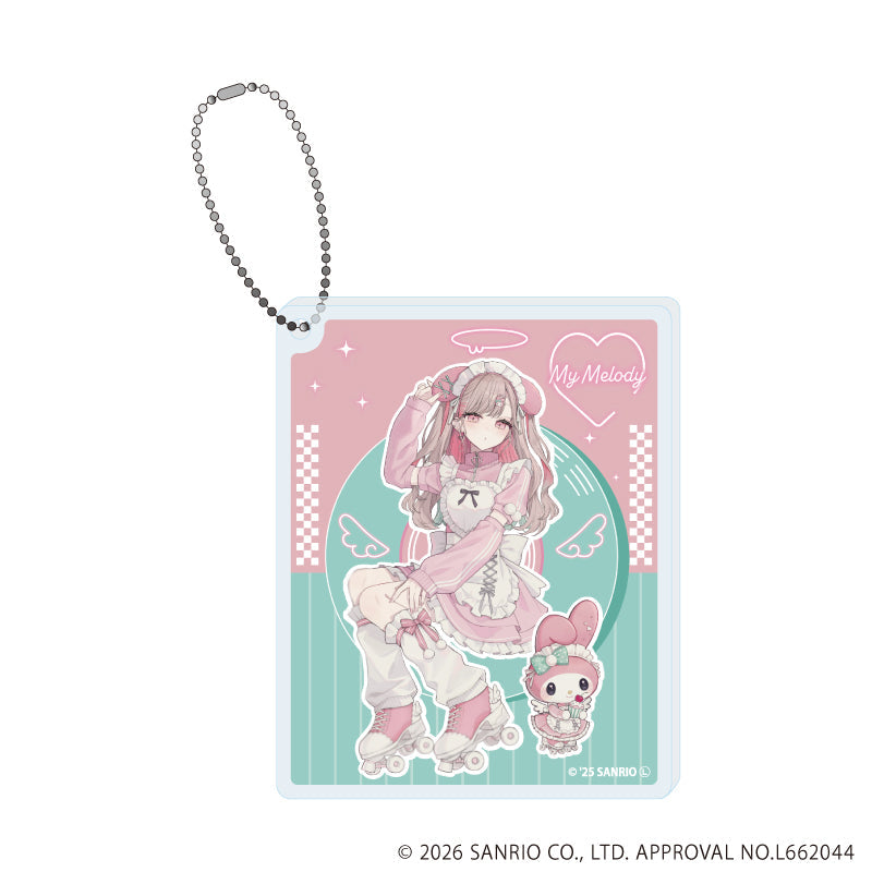 [MY MELODY] "Akakura x Sanrio Diner Waitress" Acrylic Block Keychain