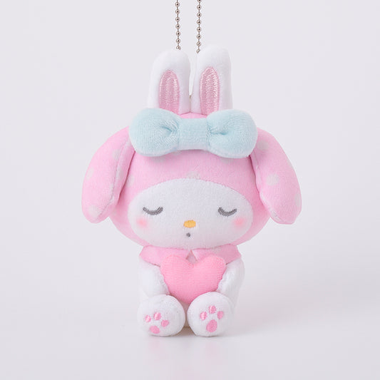 [SLEEPY] "My Melody Girly Pop Heart Munyugurumi" Plush Keychain