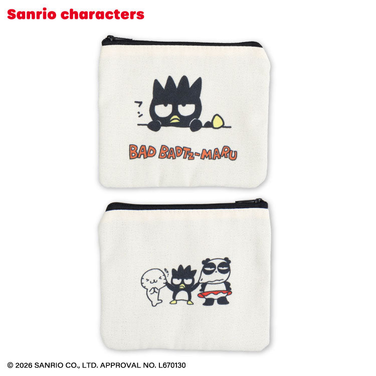 [BADTZ MARU] "THANKYOUMART x Sanrio Retro" Canvas Flat Pouch