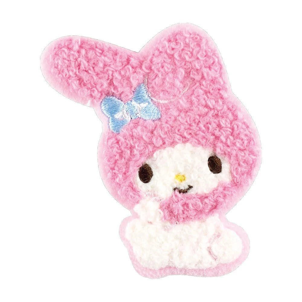 [MY MELODY] "Sanrio Sitting Cutely Mokomoko" Embroidered Sticker