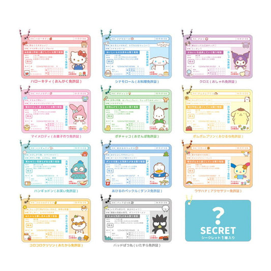 "Sanrio Driver License Style Keychain" Blind