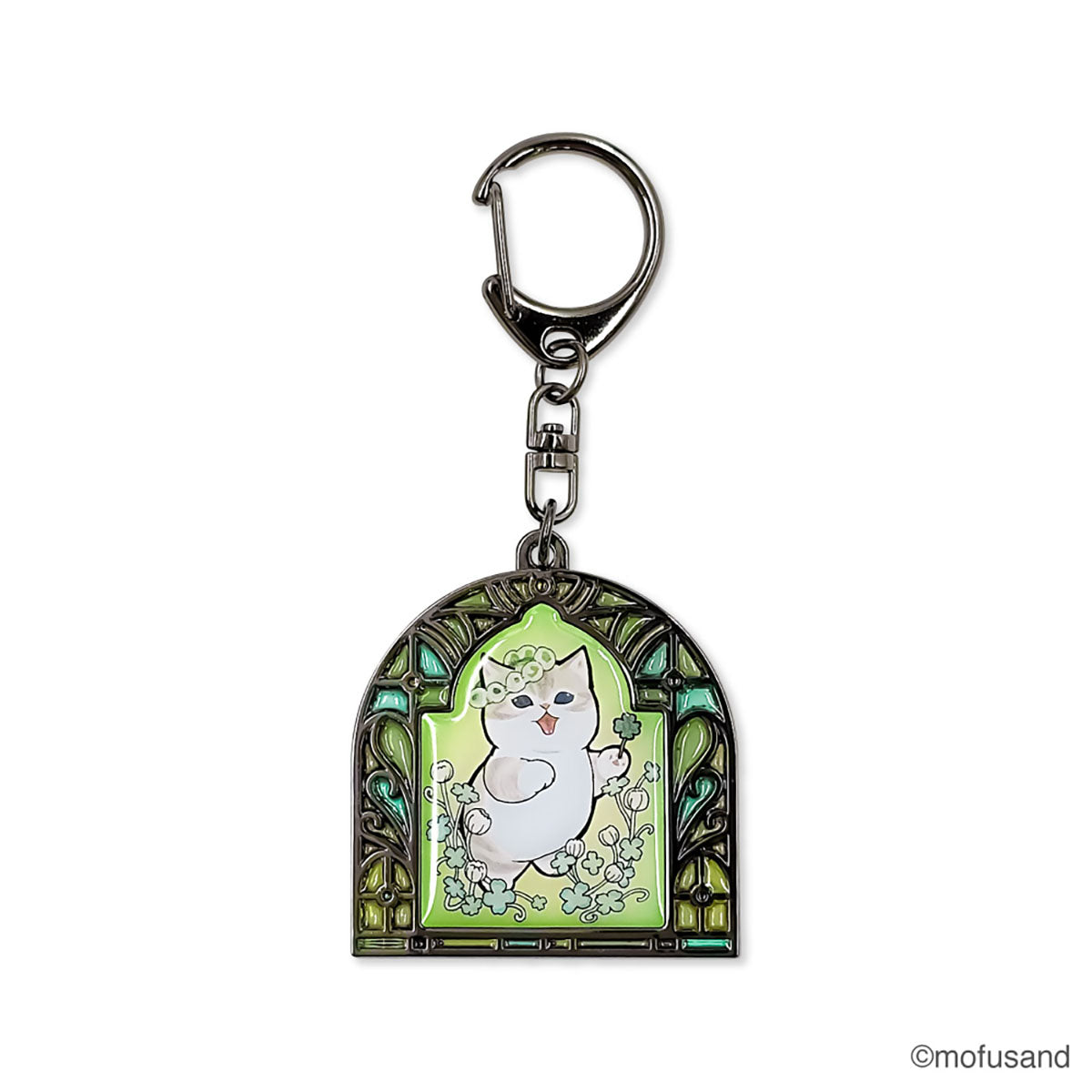[GREEN] "Mofusand Stained Glass Style" Keychain