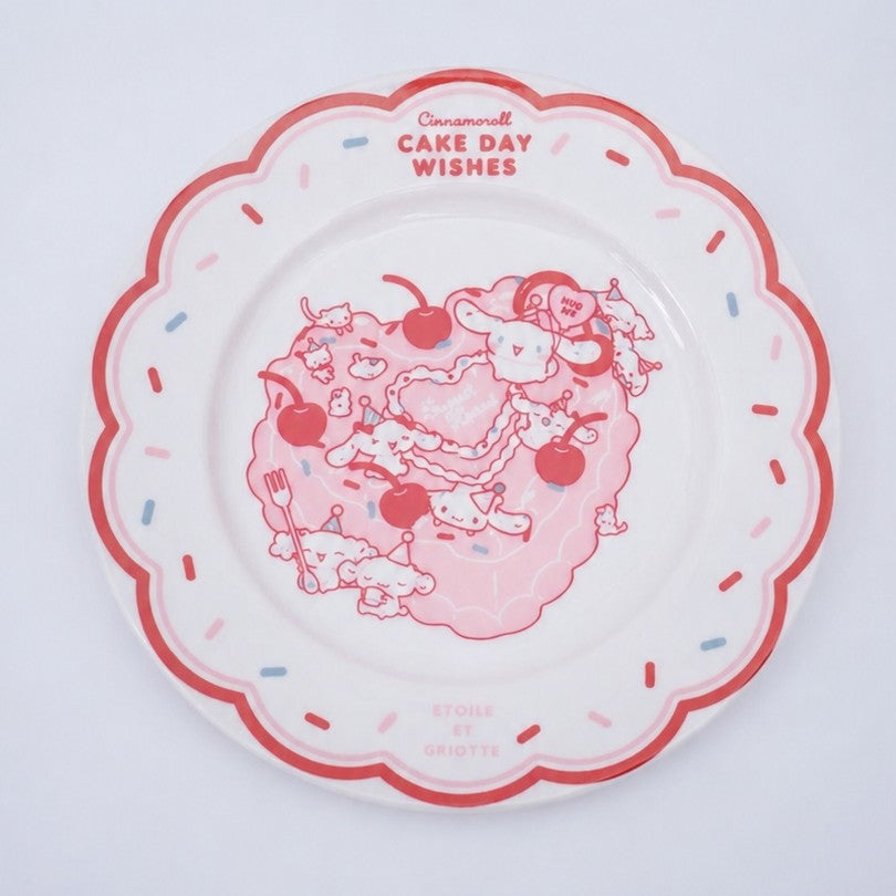 "Cinnamoroll x Etoile et Griotte CAKE DAY WISHES" Plate