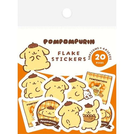 [POMPOMPURIN] "Sanrio Oyatsu Snack Party" Sticker Flakes