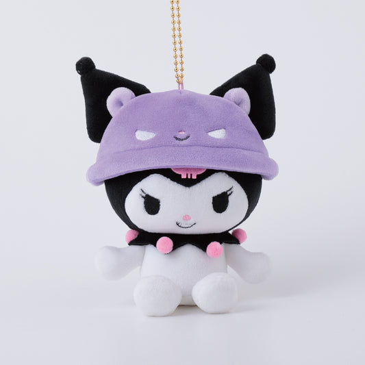 "Kuromi Baku Hat" Plush Keychain