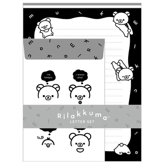 "Rilakkuma Monochrome" Letter Set