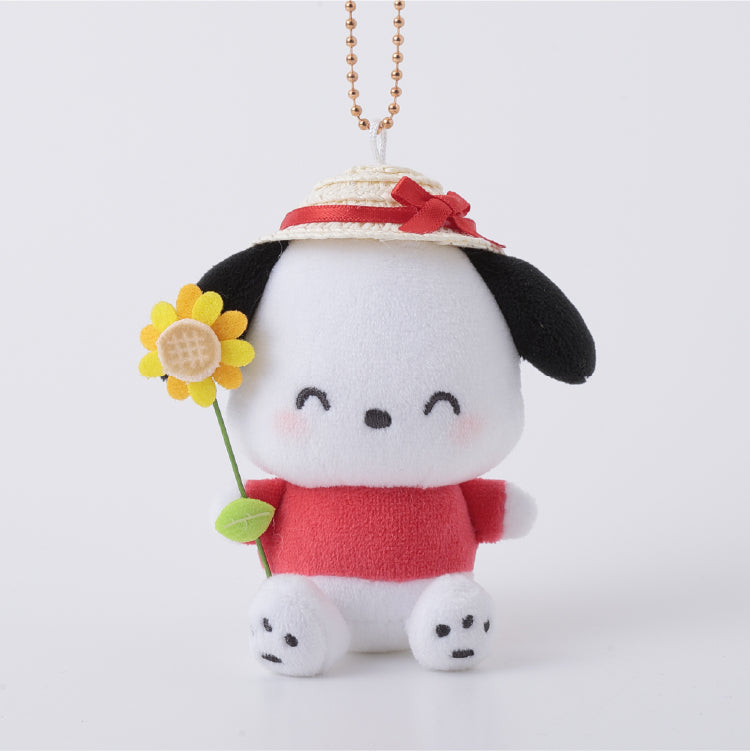 [POCHACCO] "Sanrio Pokapoka Sunflower" Plush Keychain