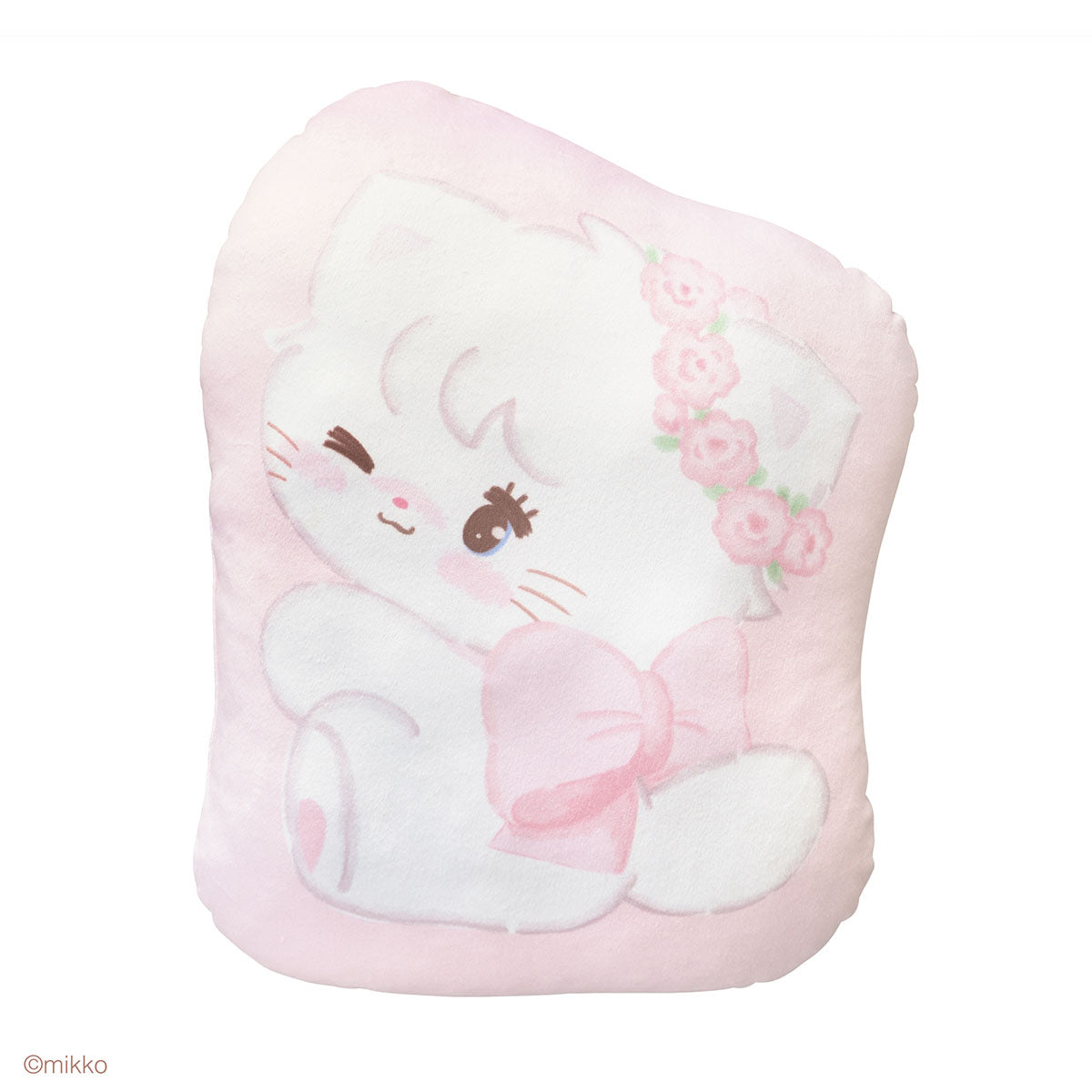 [MOUSSE] "Mikko Illustrations Playing In a Flower Field" Die-cut Cushion