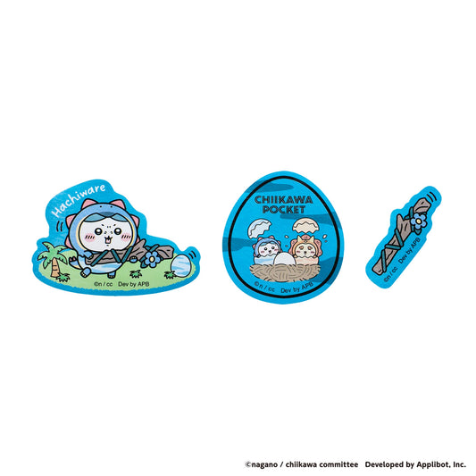 [HACHIWARE] LIMITED "Chiikawa Pocket POP UP STORE Dinosaur" Sticker Set