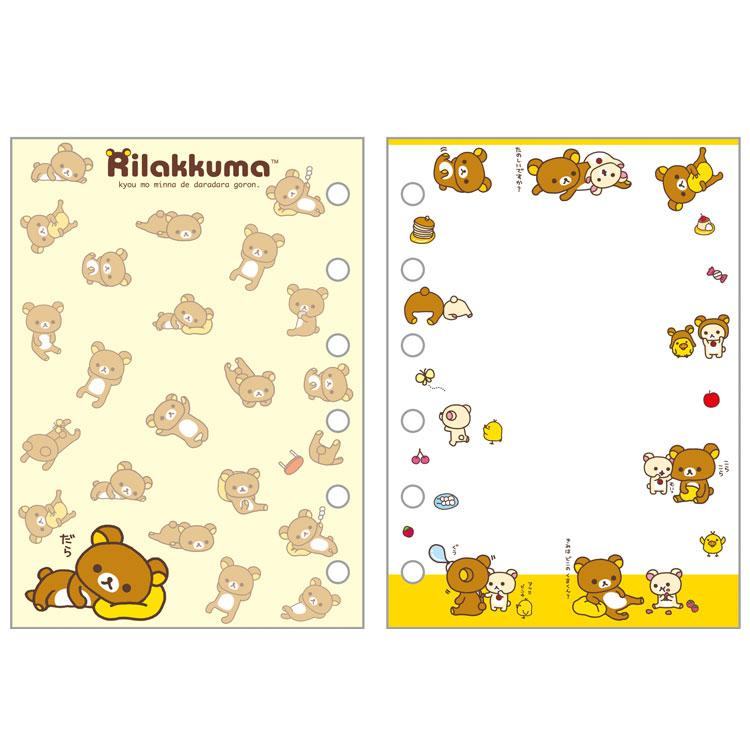 [RILAKKUMA] "San-x Universe" 6 Hole Sticker Binder Refill