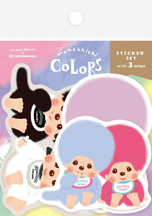 "Monchhichi Colors" Big Sticker Set