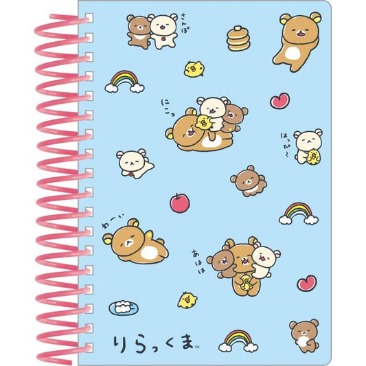 [BLUE] "Rilakkuma Yuruyuru Pokapoka" Spiral Notebook
