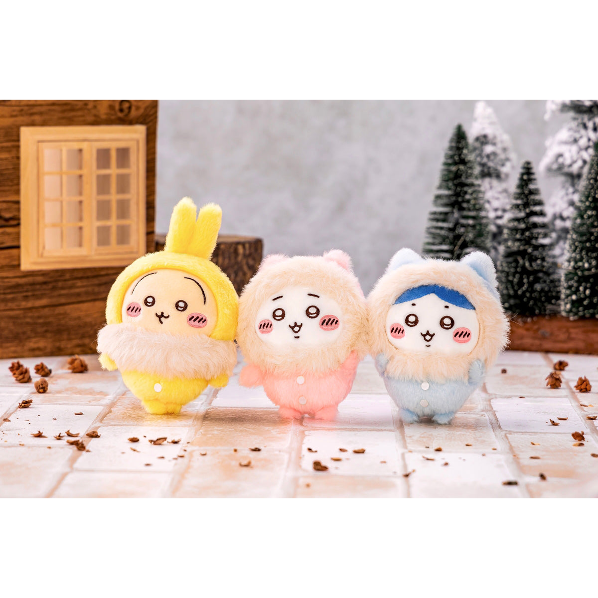 [CHIIKAWA] "Chiikawa Fluffy Pajama" Plush Keychain