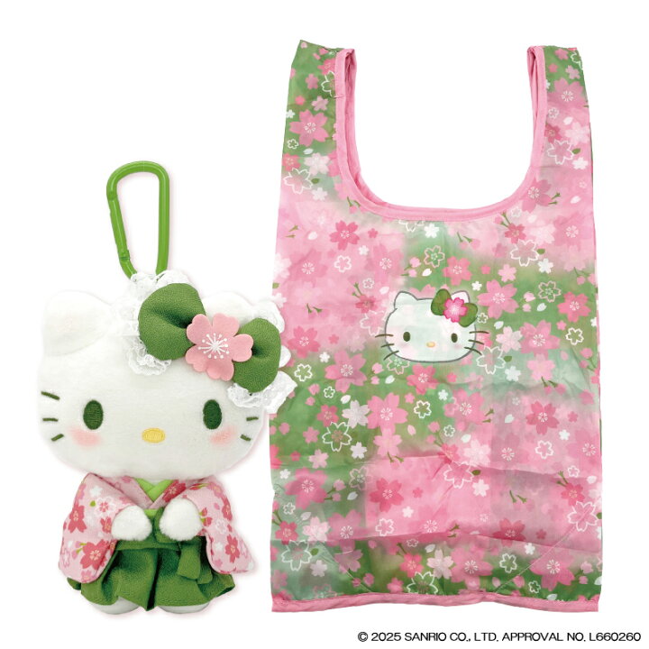 [HELLO KITTY] "Sanrio Matcha Kimono" Eco Bag