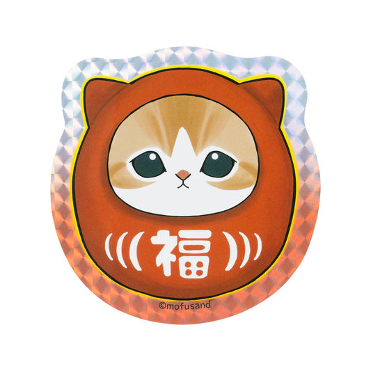 [BIG DARUMA] "Mofusand Omedetai-Nyan" Big Hologram Sticker