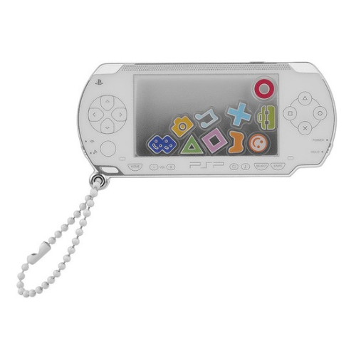 [WHITE] "PlayStation PSP" Rattle Acrylic Keychain