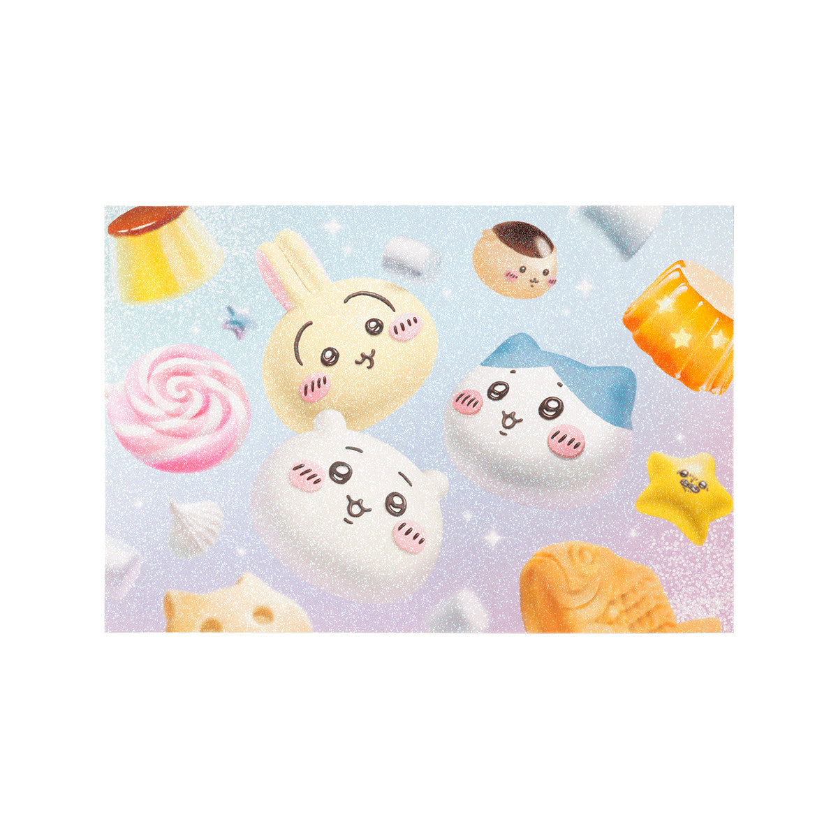 "Chiikawa Park Sweets" Glitter Postcard