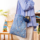 [BLUE] "Mofusand BOARD SHARK!" Eco Bag in Mini Backpack Pouch