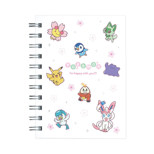 [WHITE] "Pokemon Sakura" A6 Notebook