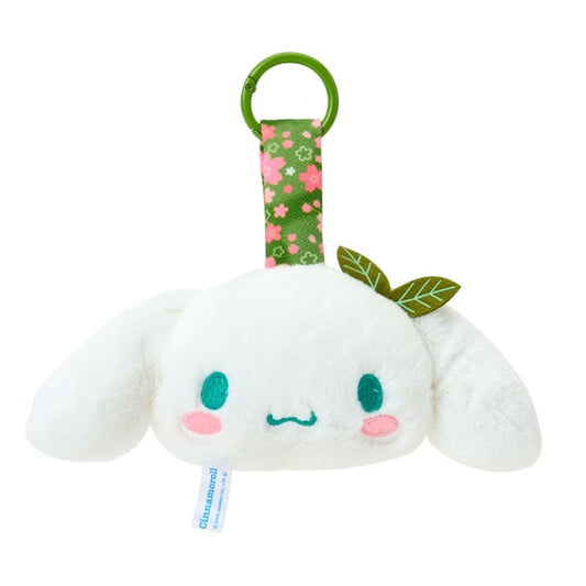 [CINNAMOROLL MATCHA] "Sanrio Sakura Kimono Face Tag" Plush Keychain