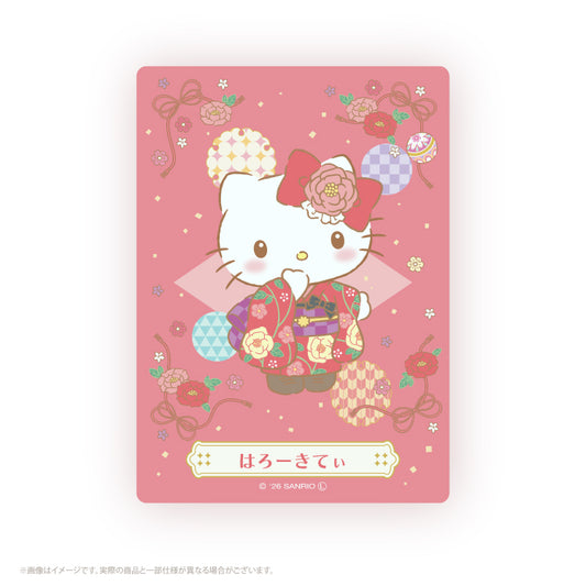[HELLO KITTY] "Sanrio Japanese Heart Romance" Clear Card