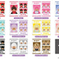 "Monchhichi Memory Cut Sticker ID Photo" Blind