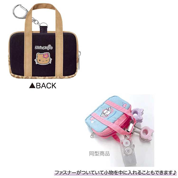 [HELLO KITTY / BLACK] "Sanrio School Bag Style" Mini Bag Keychain
