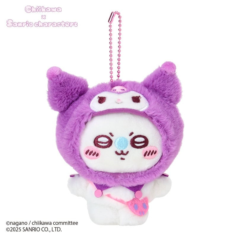 [MOMONGA X KUROMI] "Chiikawa x Sanrio" Plush Keychain