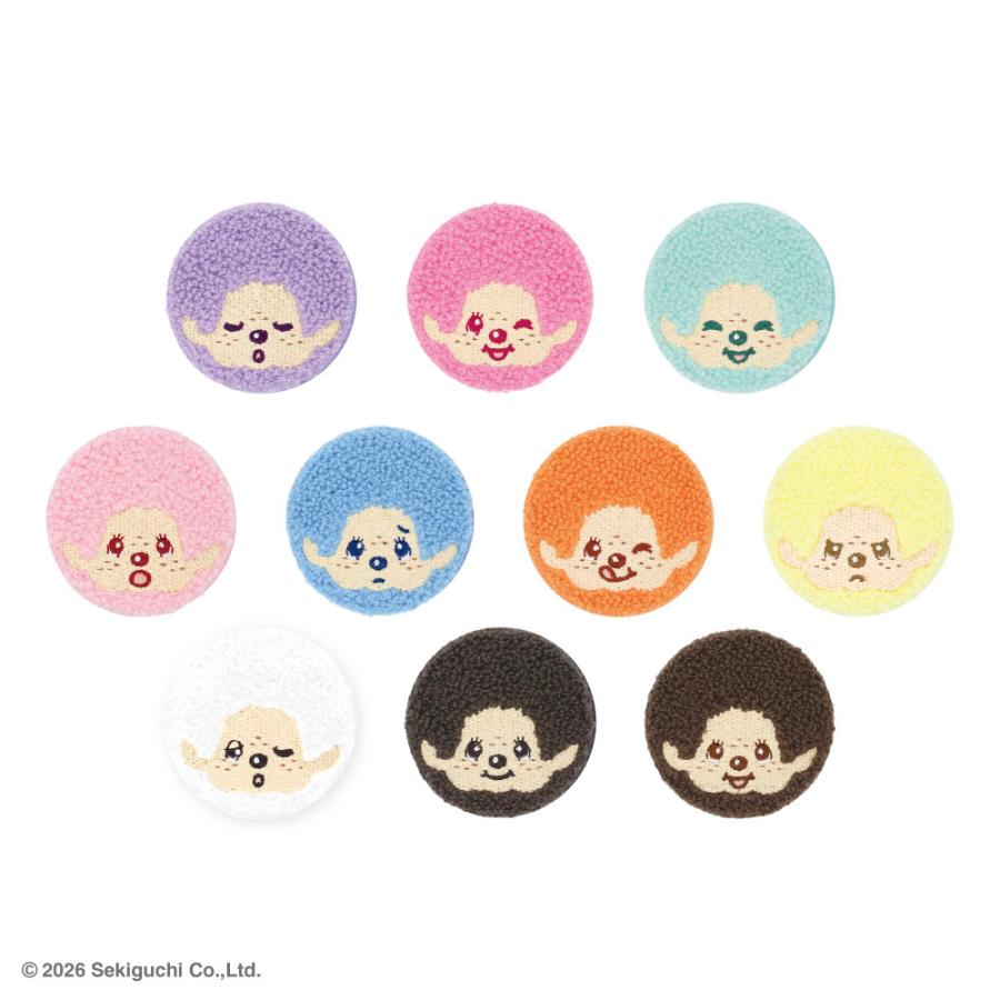 "Monchhichi COLORS Mokomoko Boa Can Badge" Blind
