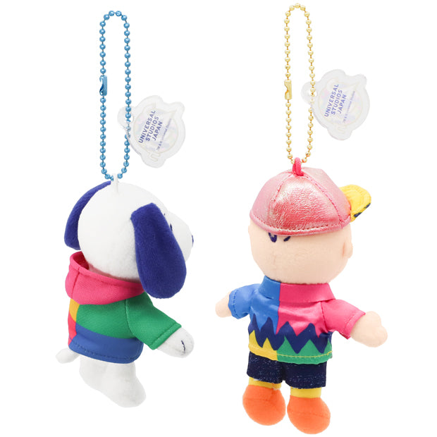 "USJ 25th Anniversary Discover U!!! Peanuts Pair" Plush Keychain