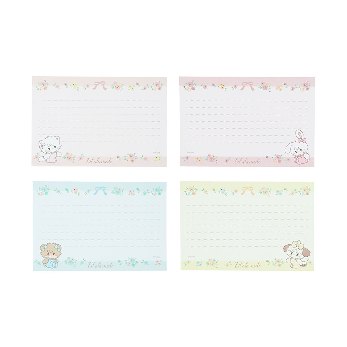 [PINK] "Mikko Illustrations" Letter Set