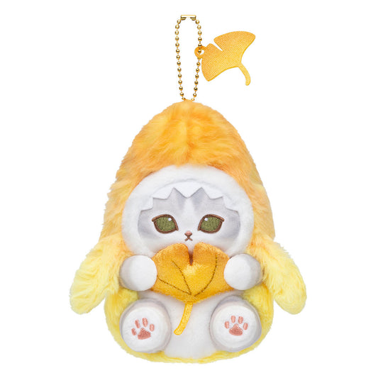 [YELLOW] "Mofusand Autumn Nyanko Fair Potepote Shark" Plush Keychain
